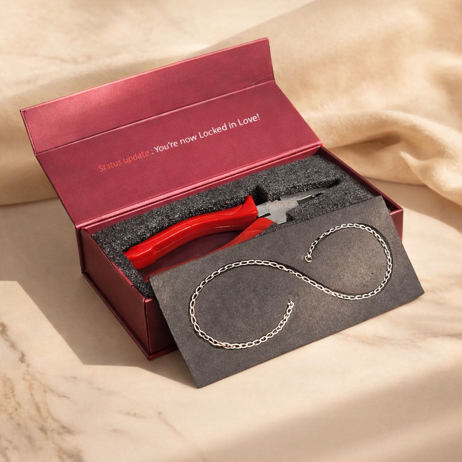 Love Locked Permanent Couple Bracelet Kit Silver