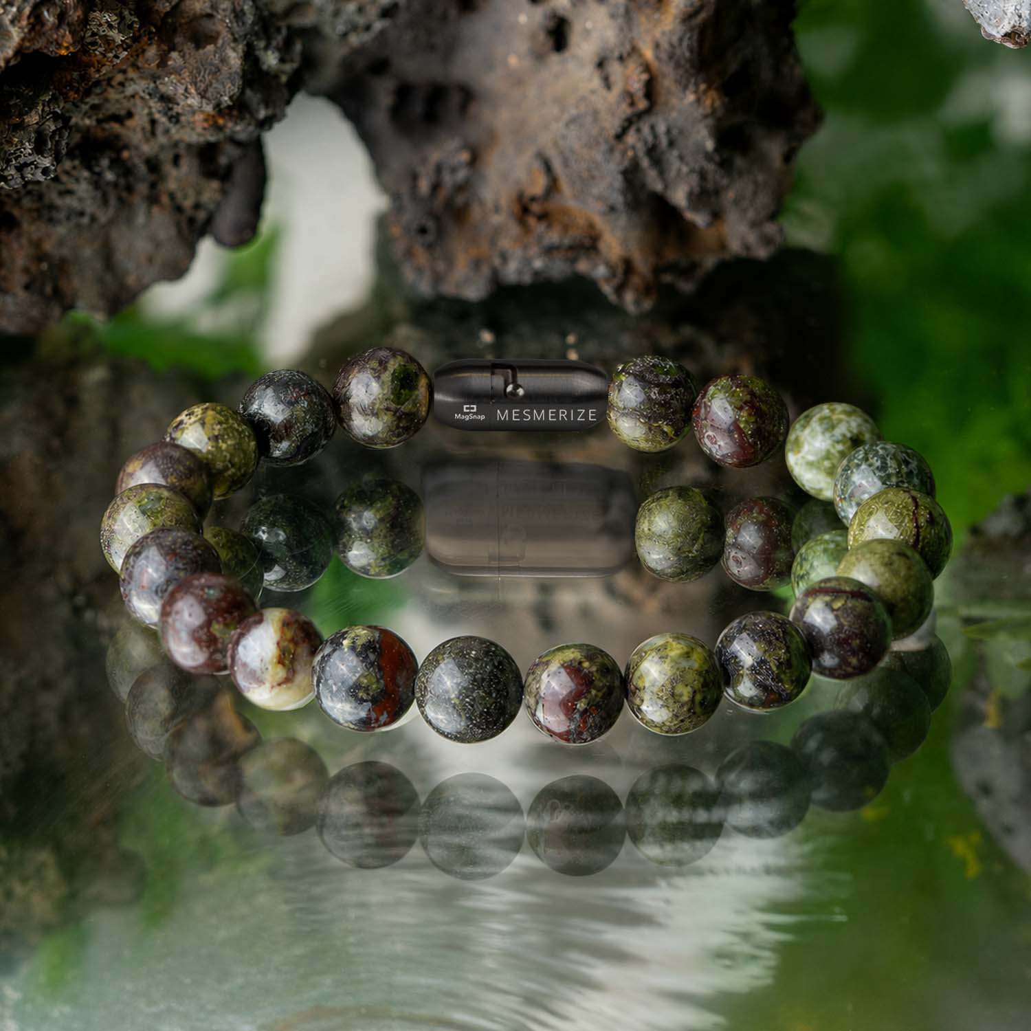 Inner Strength Dragonblood Natural Stone Bracelet with MagSnap 2