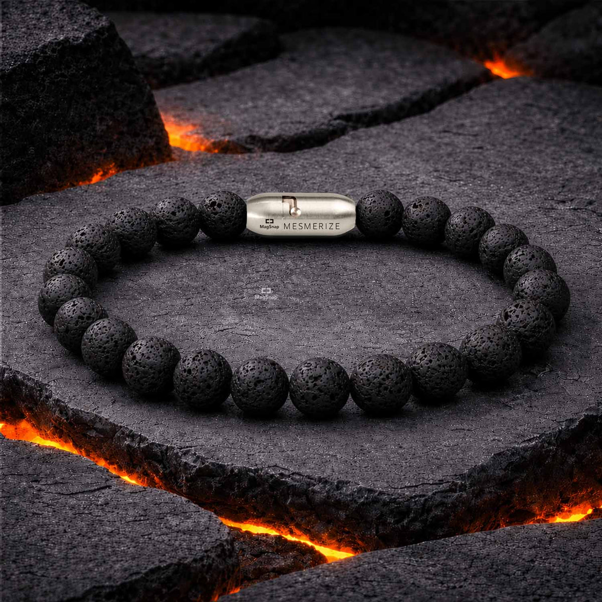 Lava Natural Stone Magsnap Bracelet