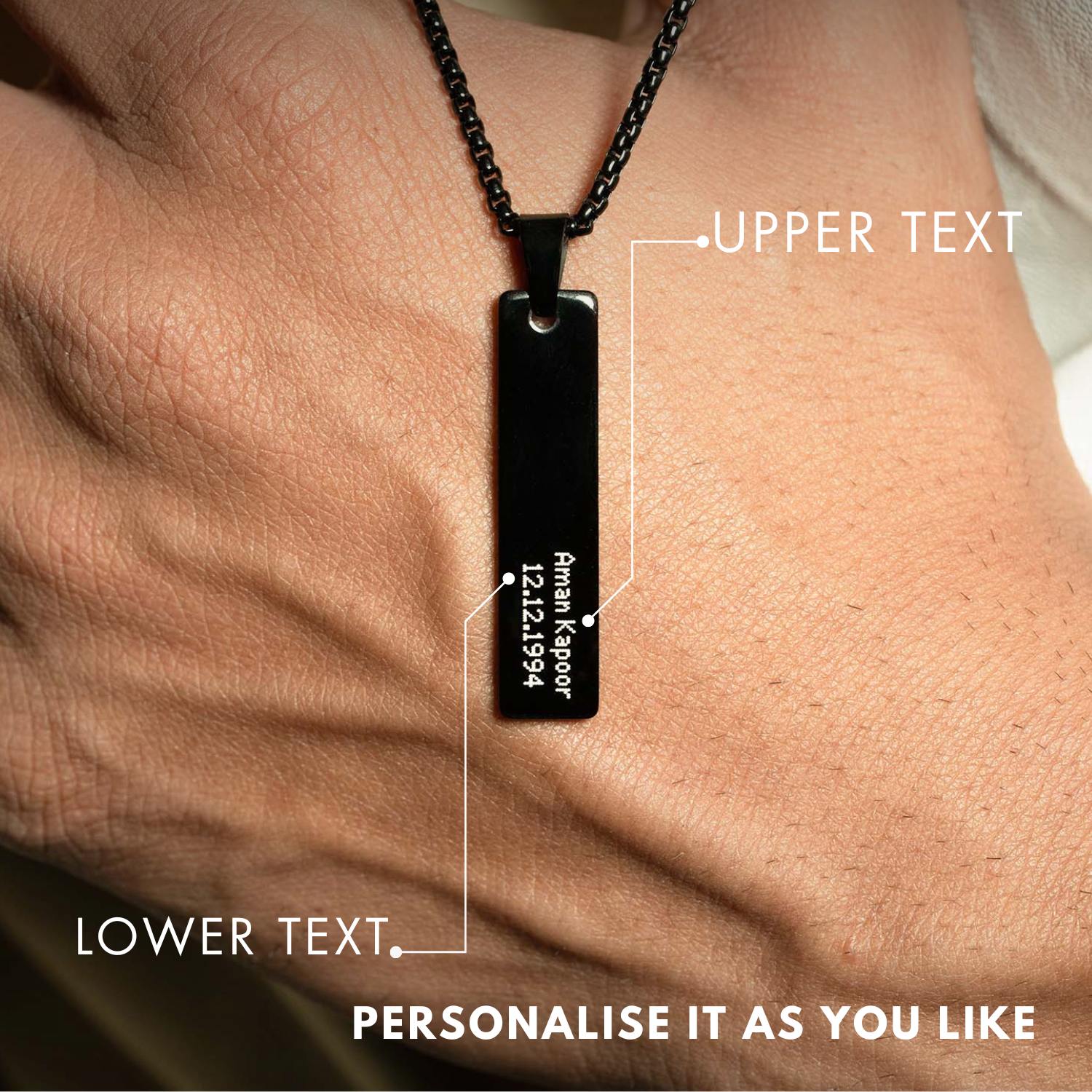 Mini Tag Necklace Double Line