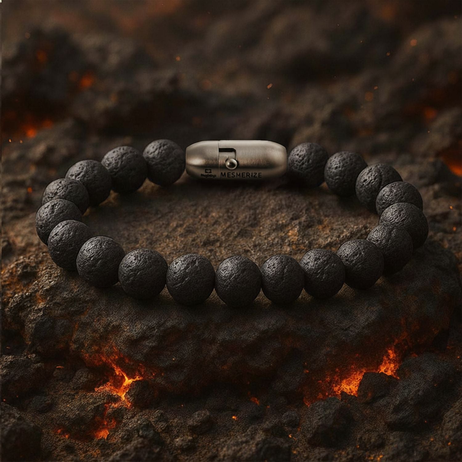 Sacred Saffordite (Chintamani) Natural Stone Bracelet with Magsnap2