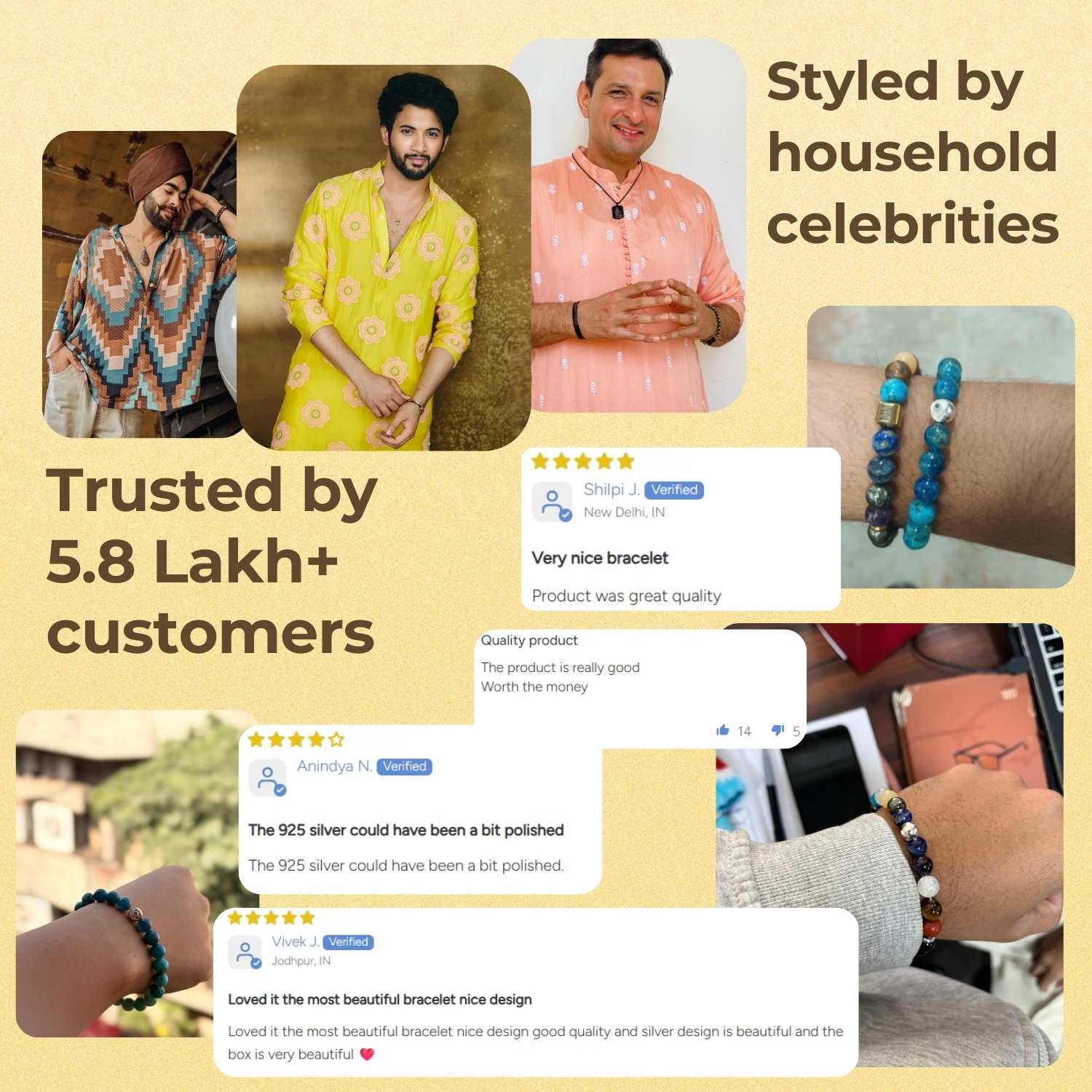 925 Sterling Silver Spiritual Om Pyrite Bracelet with Magsnap2