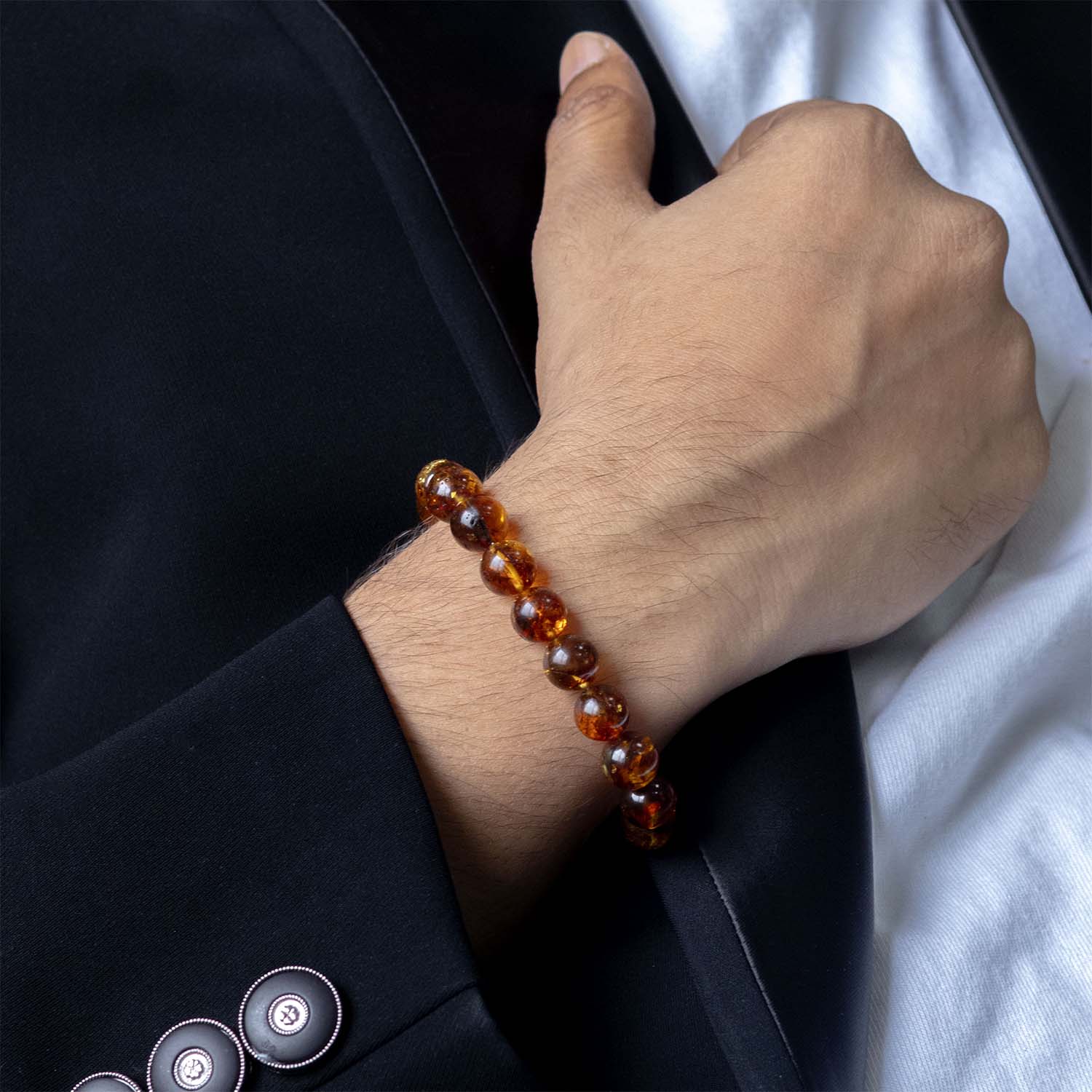 Celestial Warmth Amber (Kahruwa) Natural Stone Bracelet with Magsnap2