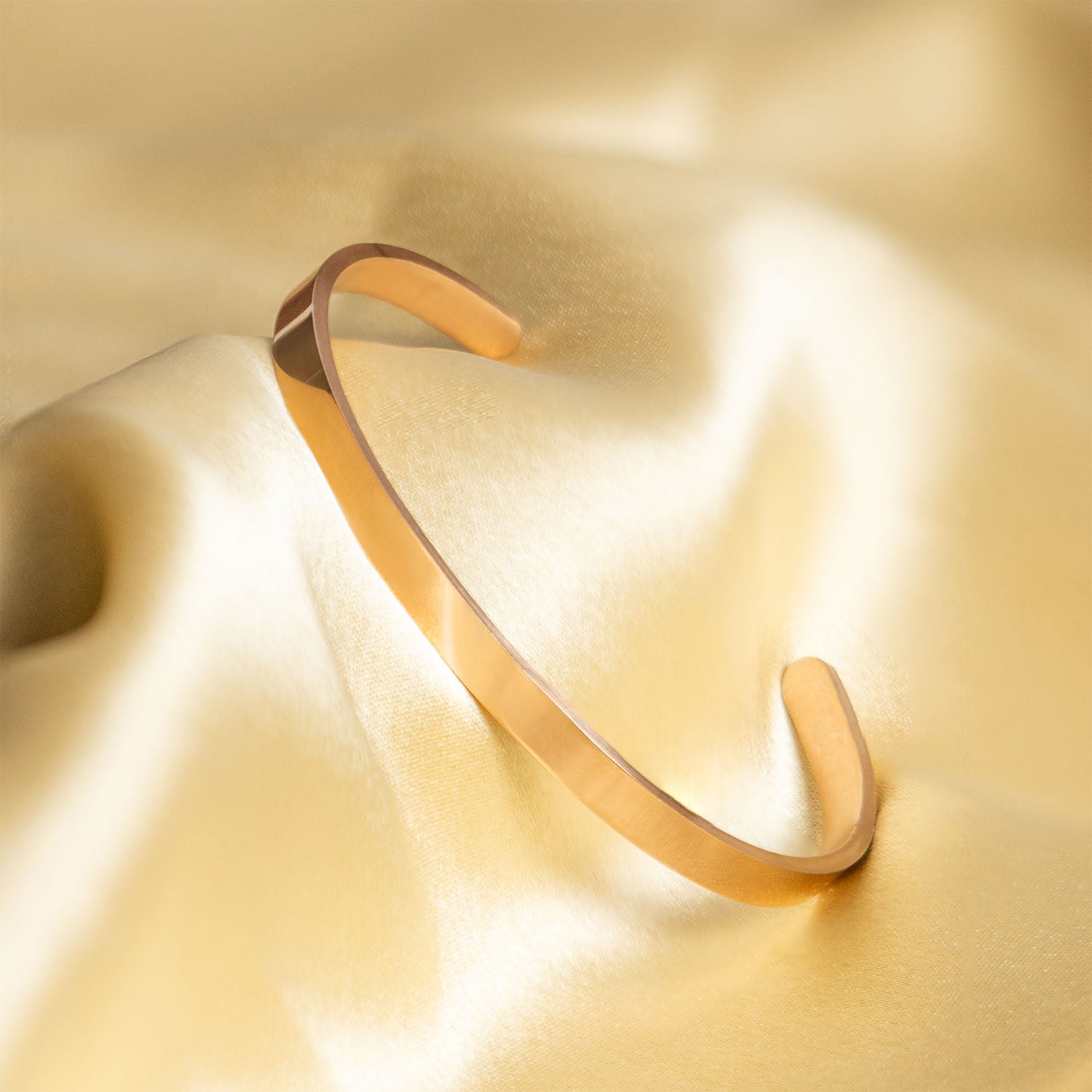 Non Personalised Gold Cuff Kada Bracelet