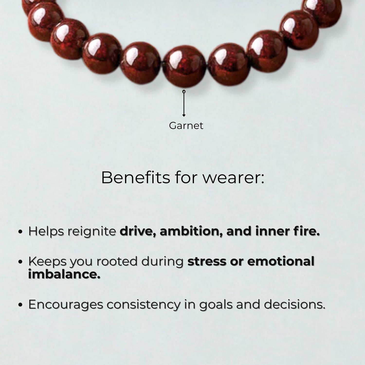 Energizing Garnet Natural Stone Bracelet with Magsnap 2