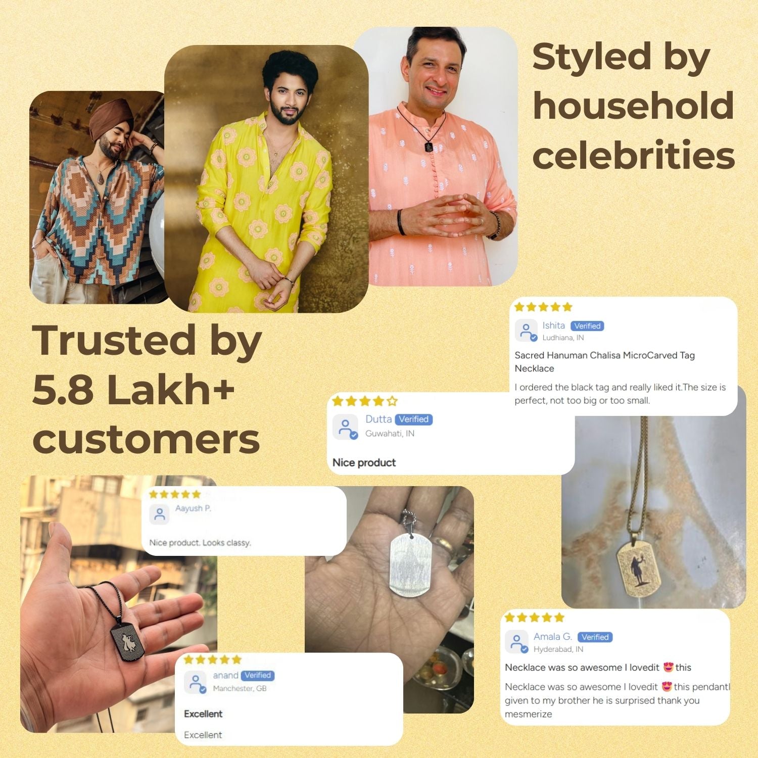 Guiding Krishna Godform Black Tag Necklace