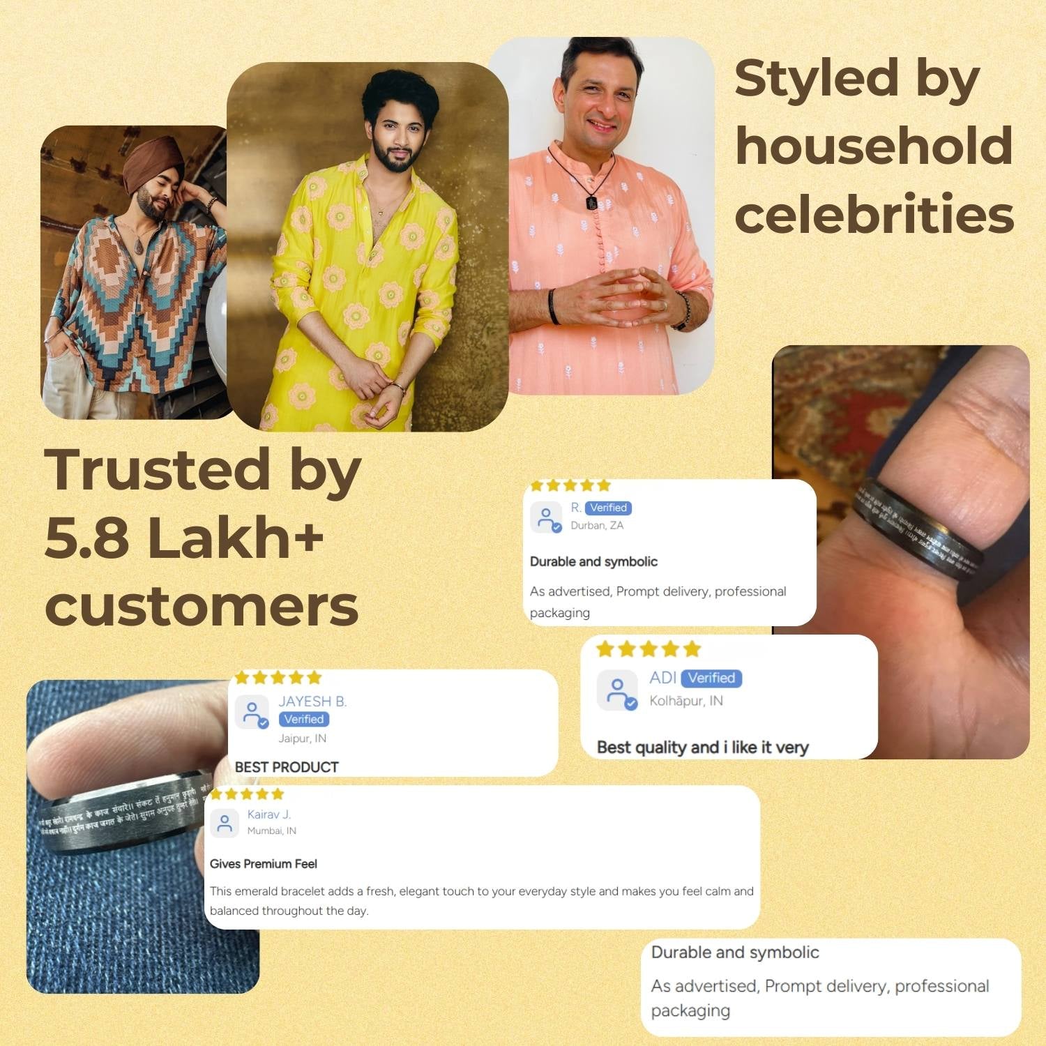 Spiritual Black Hercules Ring Om Yin Yang