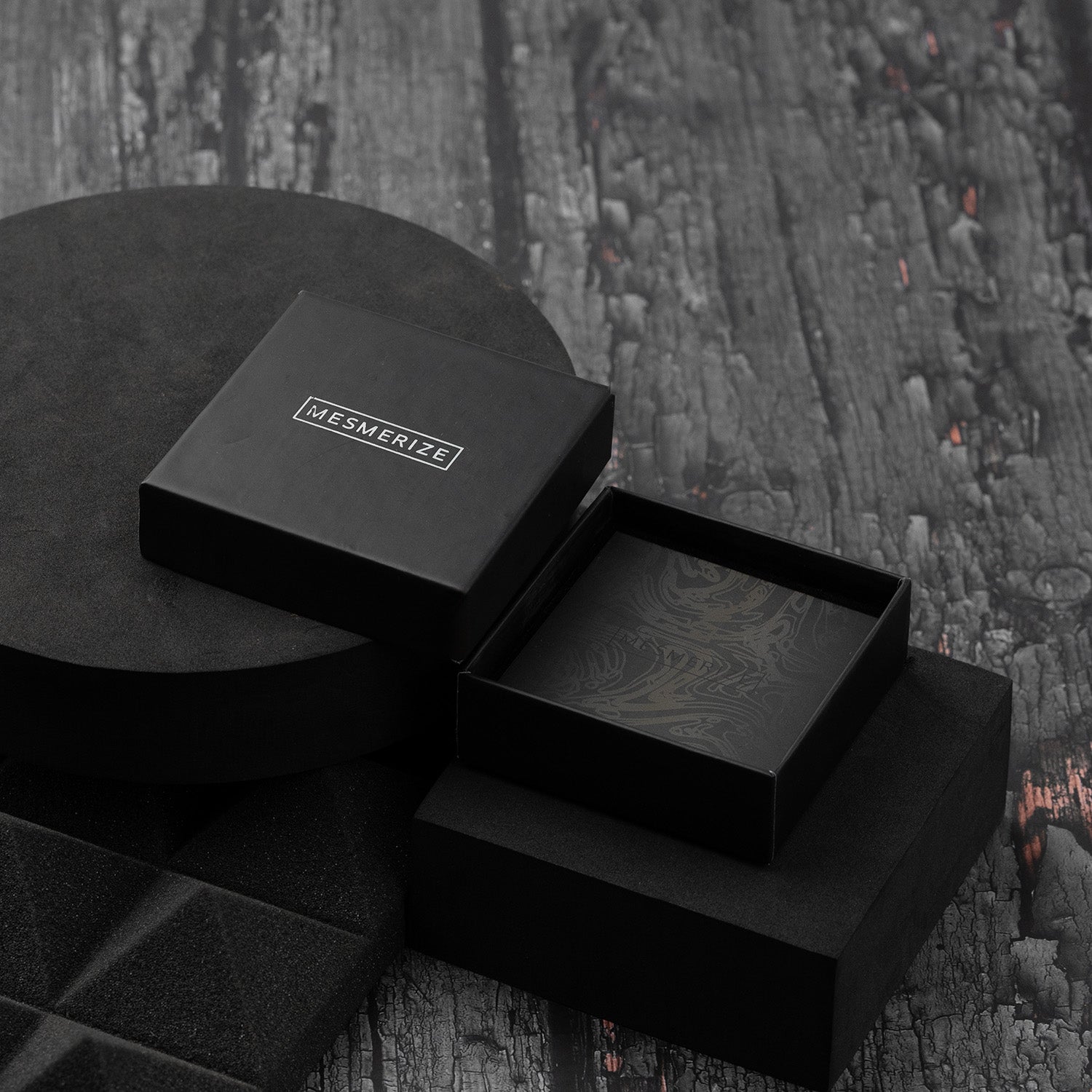 M Premium Jewellery Black Titanium Brushed Ring