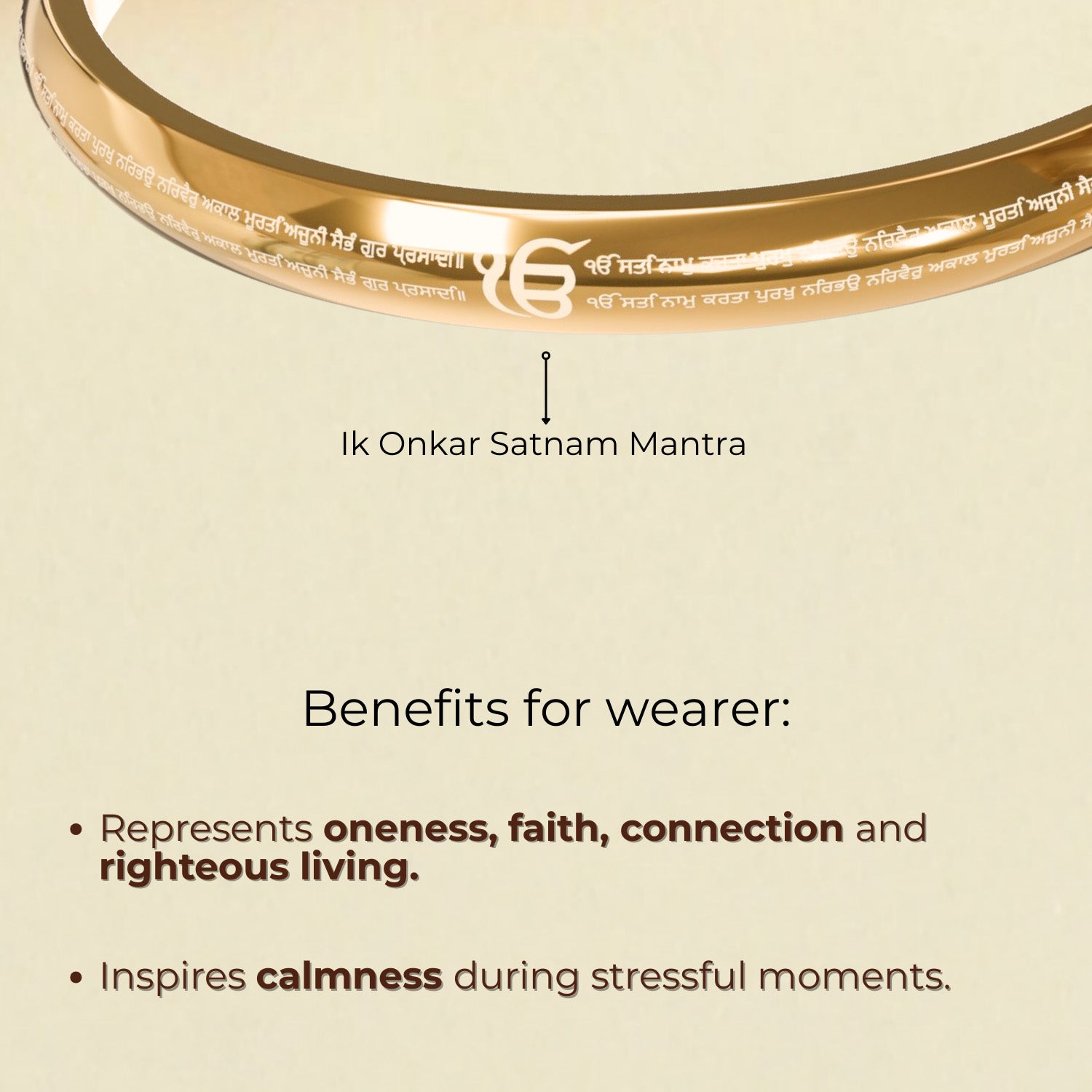 Round Curve Ik Omkar Satnam Mantra Kada Silver