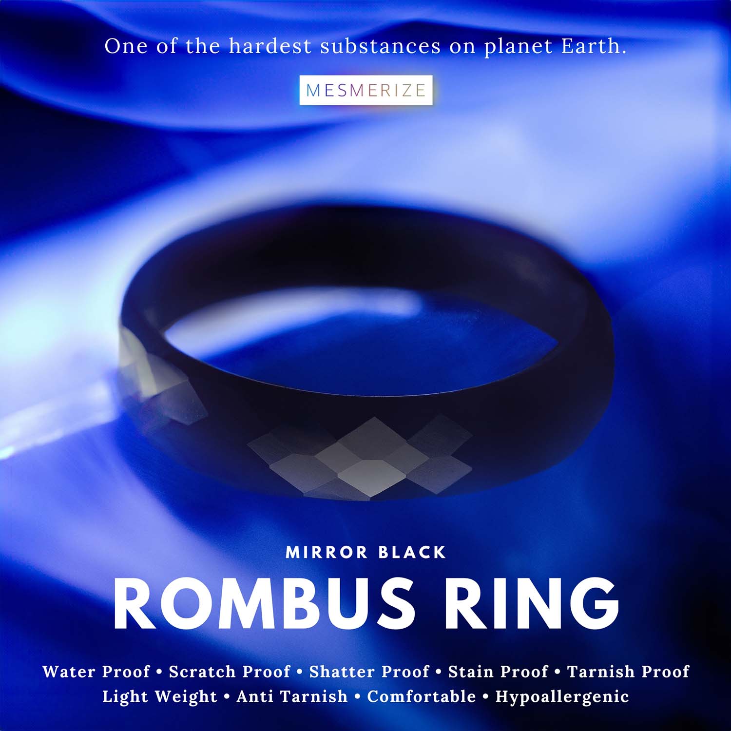 M Premium Jewellery Wakanda Black Ceramic Ring
