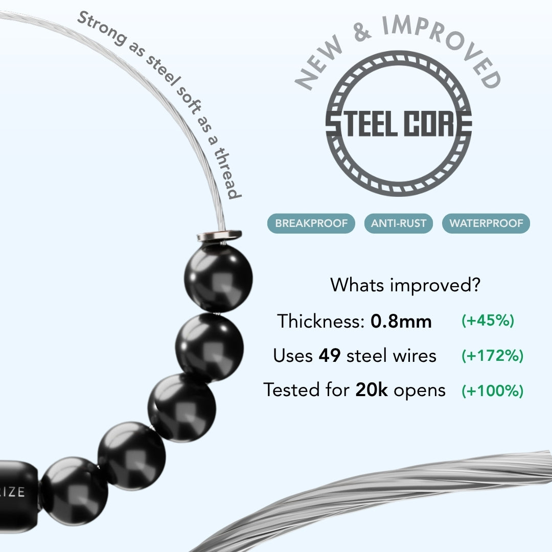 Natural Stone Jewellery Focus Black Panther 2.0 Natural Stone Bracelet with MagSnap