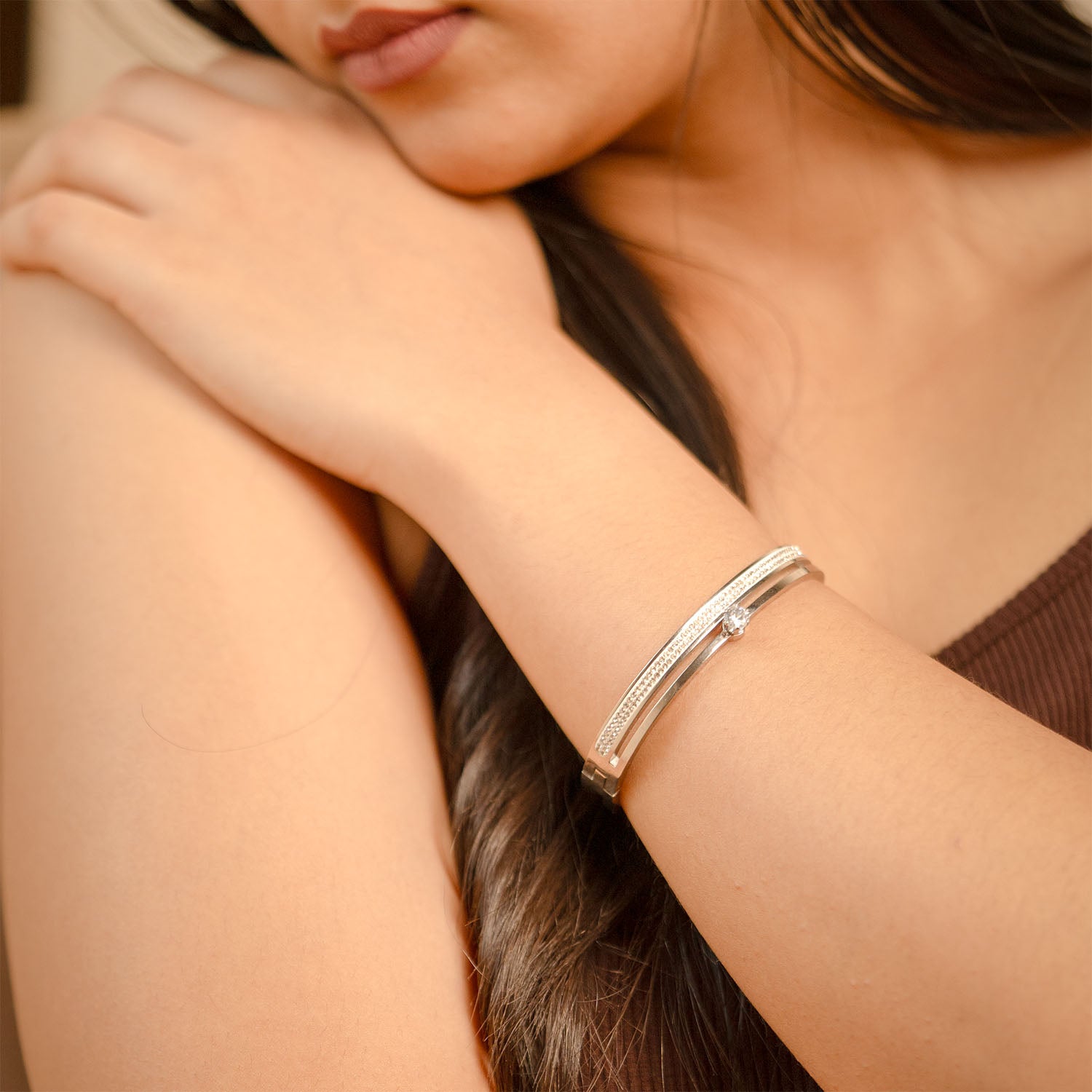 Ophelia Diamond Bracelet Silver