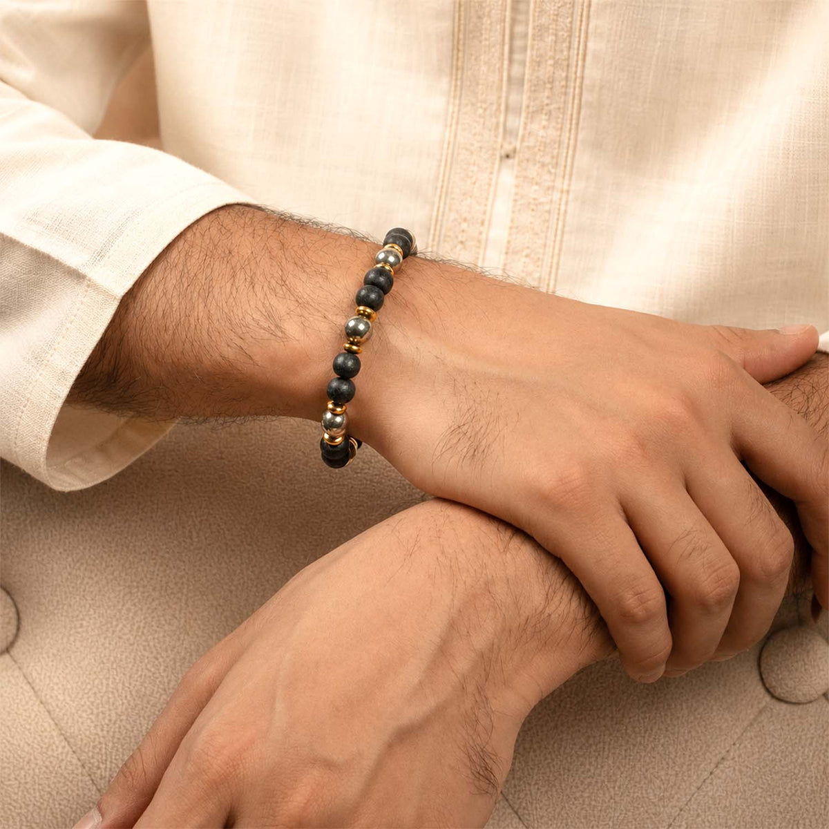 Pyrite Karungali Natural Stone Bracelet with MagSnap 4