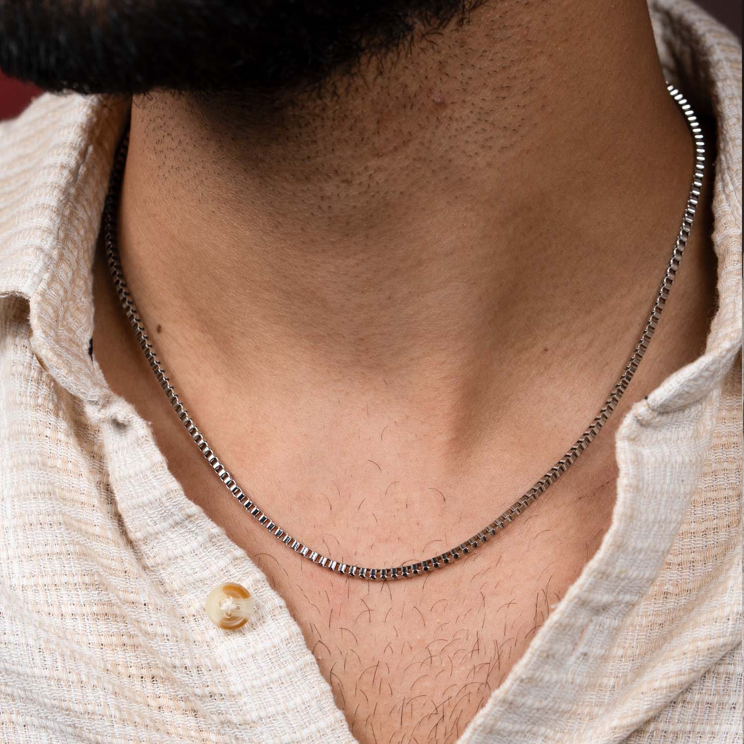 Silver Urban Forged Chain Necklace