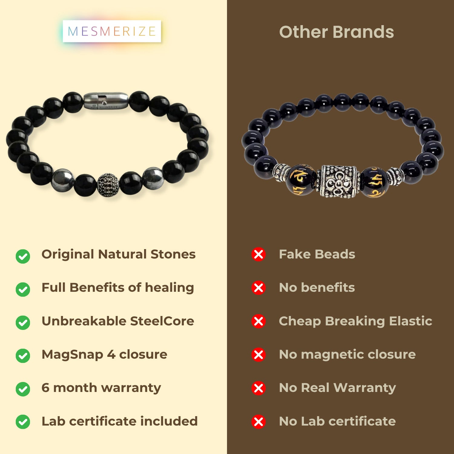 Pure 925 Silver Black Spinel Natural Stone Bracelet With MagSnap 4