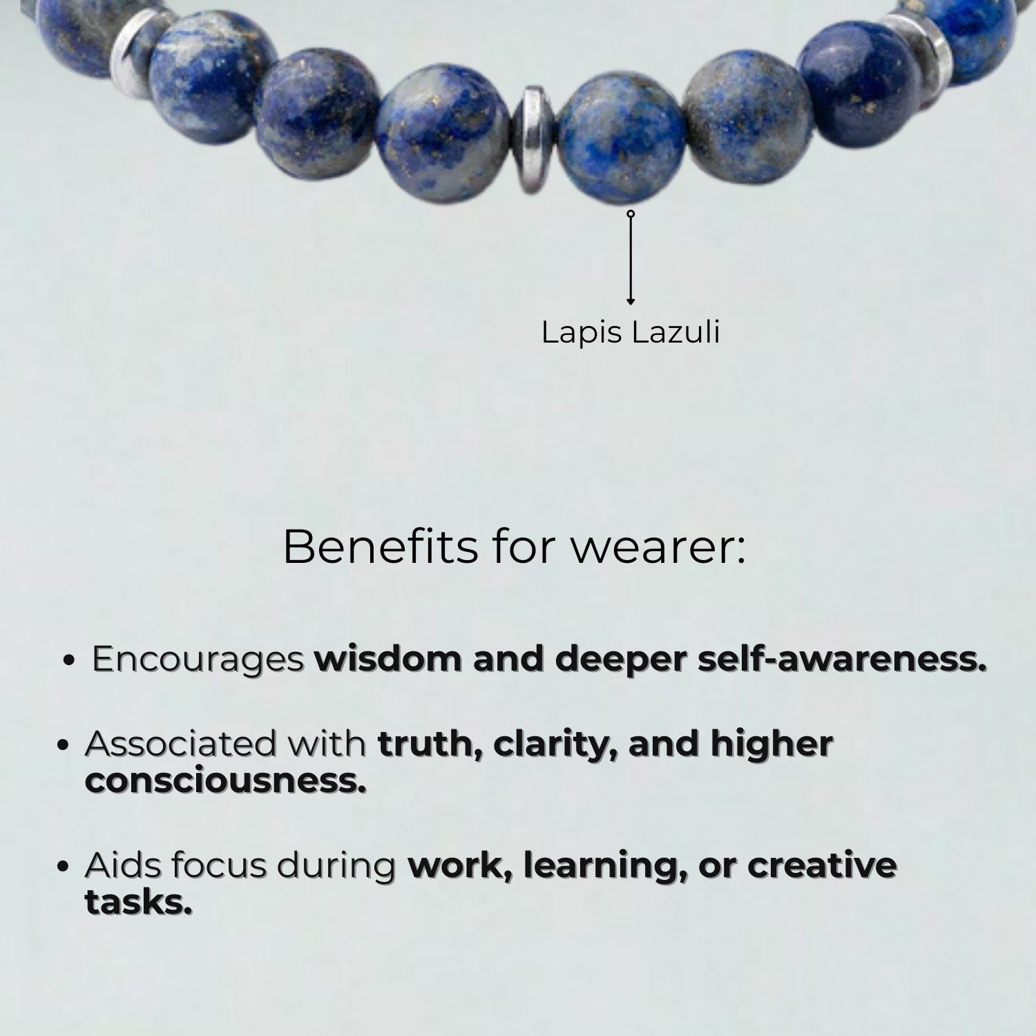 Natural Stone Jewellery Wisdom Lapis Natural Stone Bracelet with Magsnap