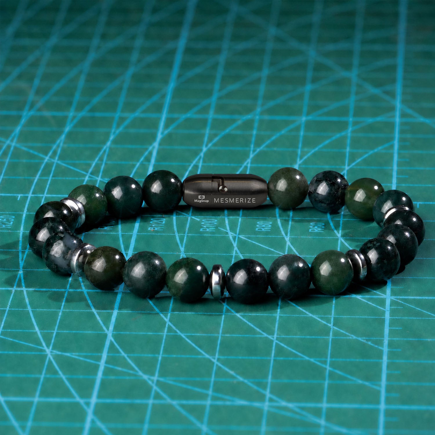 Soulful Moss Agate Natural Stone Bracelet with MagSnap 2