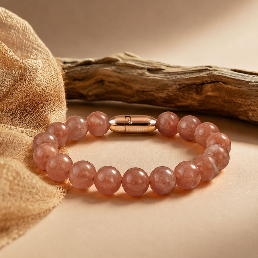 Positivity Sunstone Natural Stone Bracelet with Magsnap 4