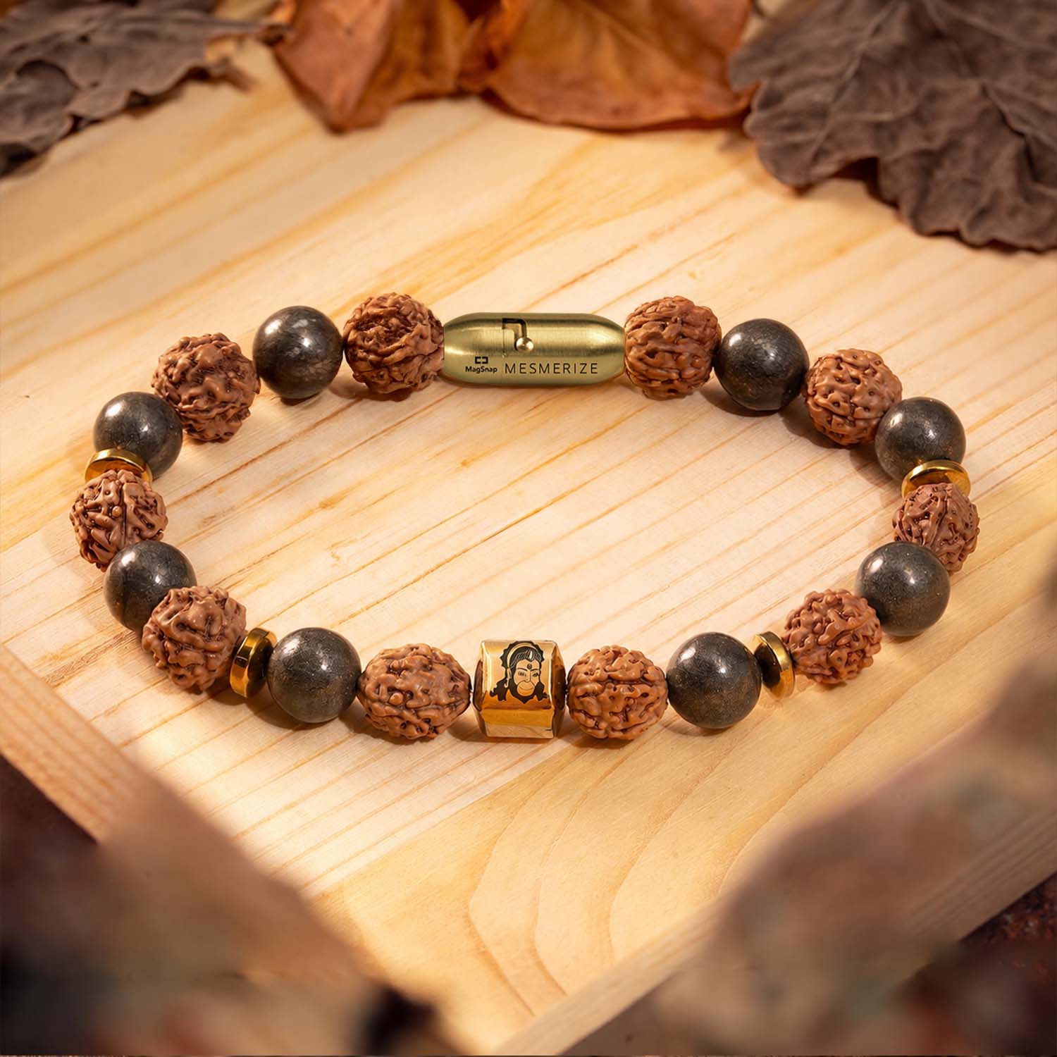 Hanuman Rudraksh Bracelet for Men | Natural Stone