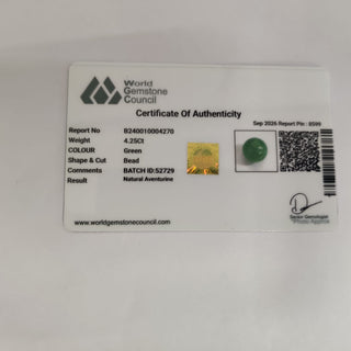 Aventurine lab certificate 7
