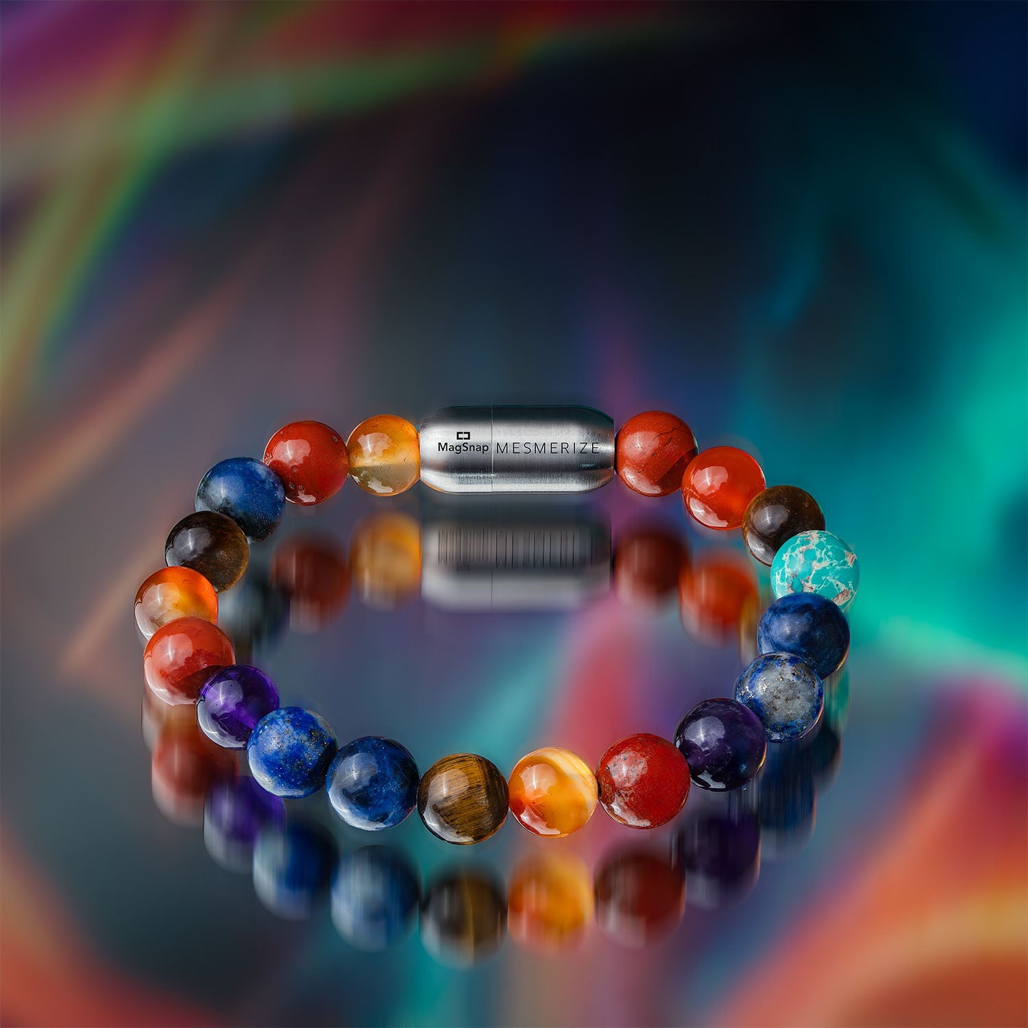 Natural Stone Jewellery Bracelet Men 7 Chakra MagSnap