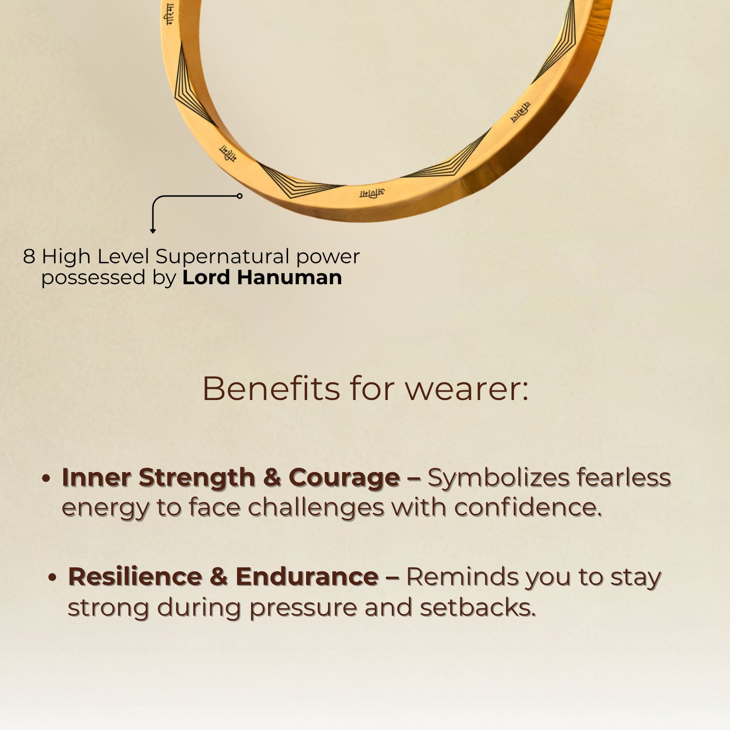 Ashta Siddhi Classic Round Kada Gold