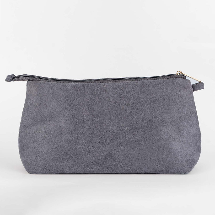 Big Frost Grey Suede Travel Pouch