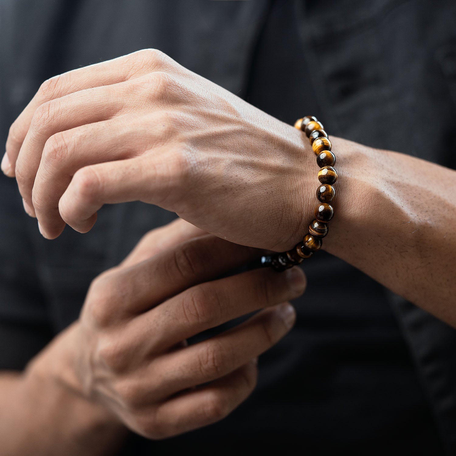 Natural Stone Jewellery Courageous Tiger Eye Natural Stone Bracelet With Magsnap