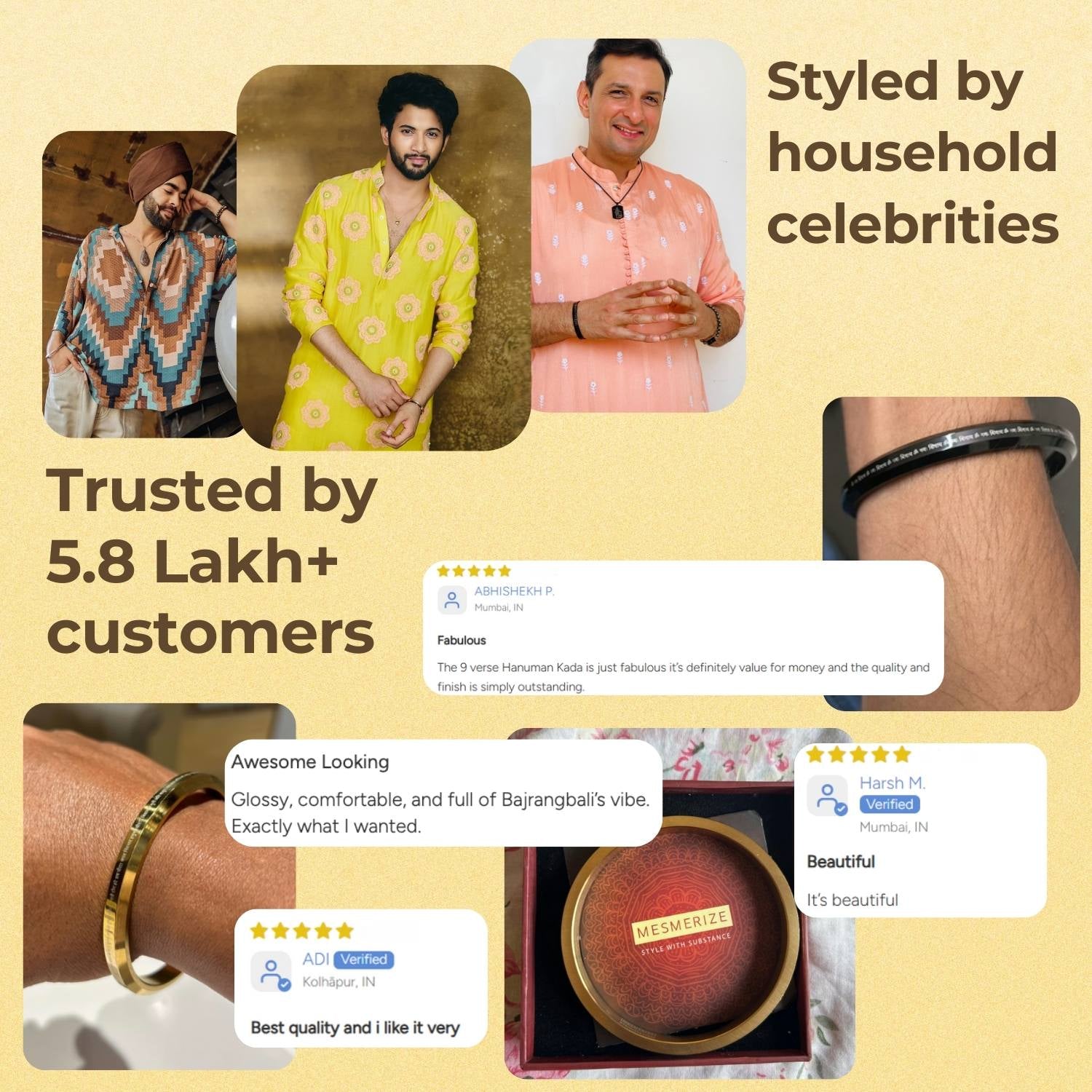 Om MicroCarved Round Kada Silver