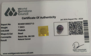 Garnet lab certificate 10