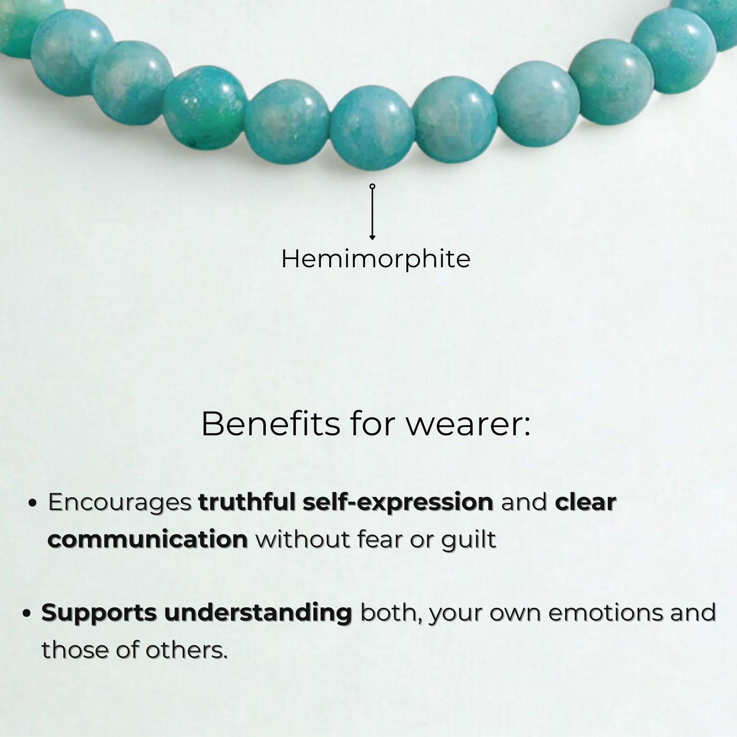 Gleaming Hemimorphite Natural Stone Bracelet With MagSnap 2