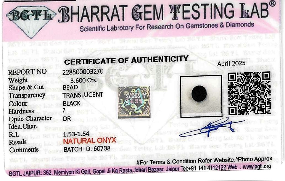Gloss Onyx lab certificate 2