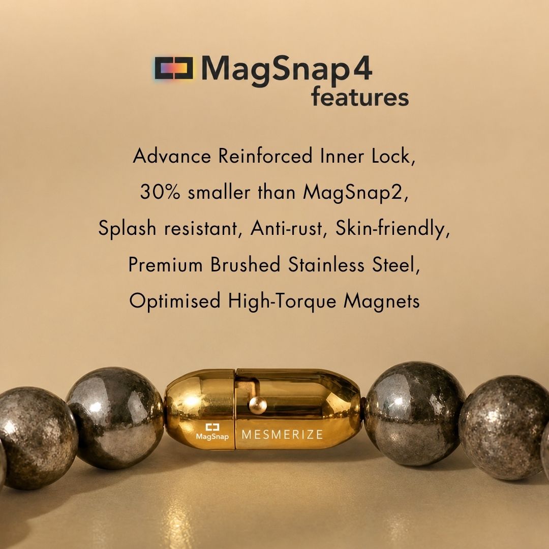 Empowering Carnelian Natural Stone Bracelet with MagSnap