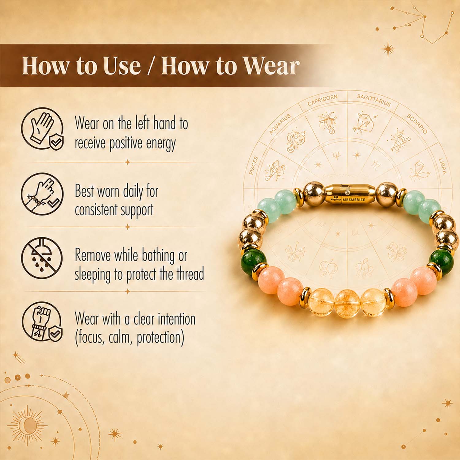 Rajyog Natural Stone Bracelet MagSnap