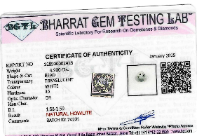 Howlite lab certificate 1