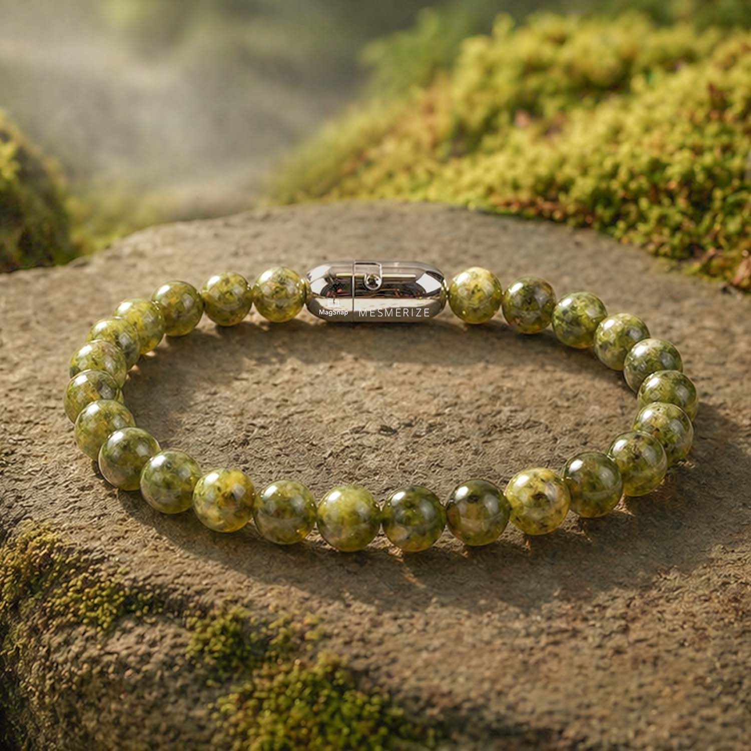 Inner Growth Peridot Natural Stone Bracelet With MagSnap 3