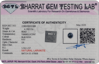 Larvikite lab certificate 2