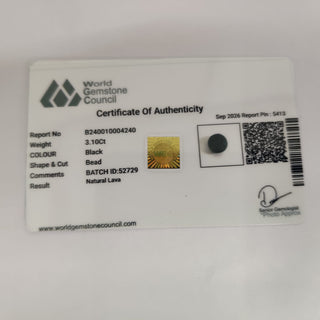 Lava Stone lab certificate 16
