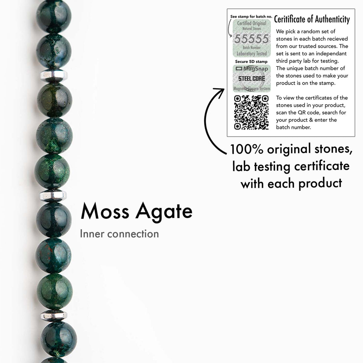 Soulful Moss Agate Natural Stone Bracelet 2