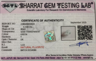 Multi Fluorite lab certificate 1
