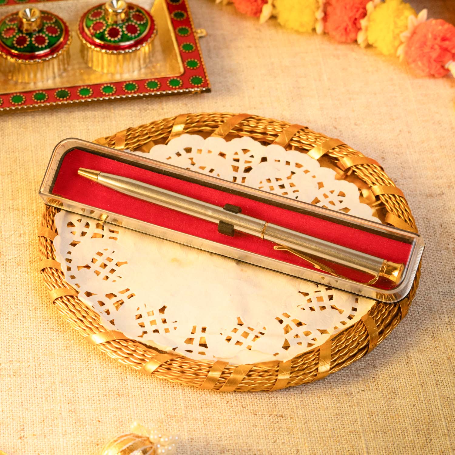 Tiger Eye 11 Carat Stone Rakhi Hamper