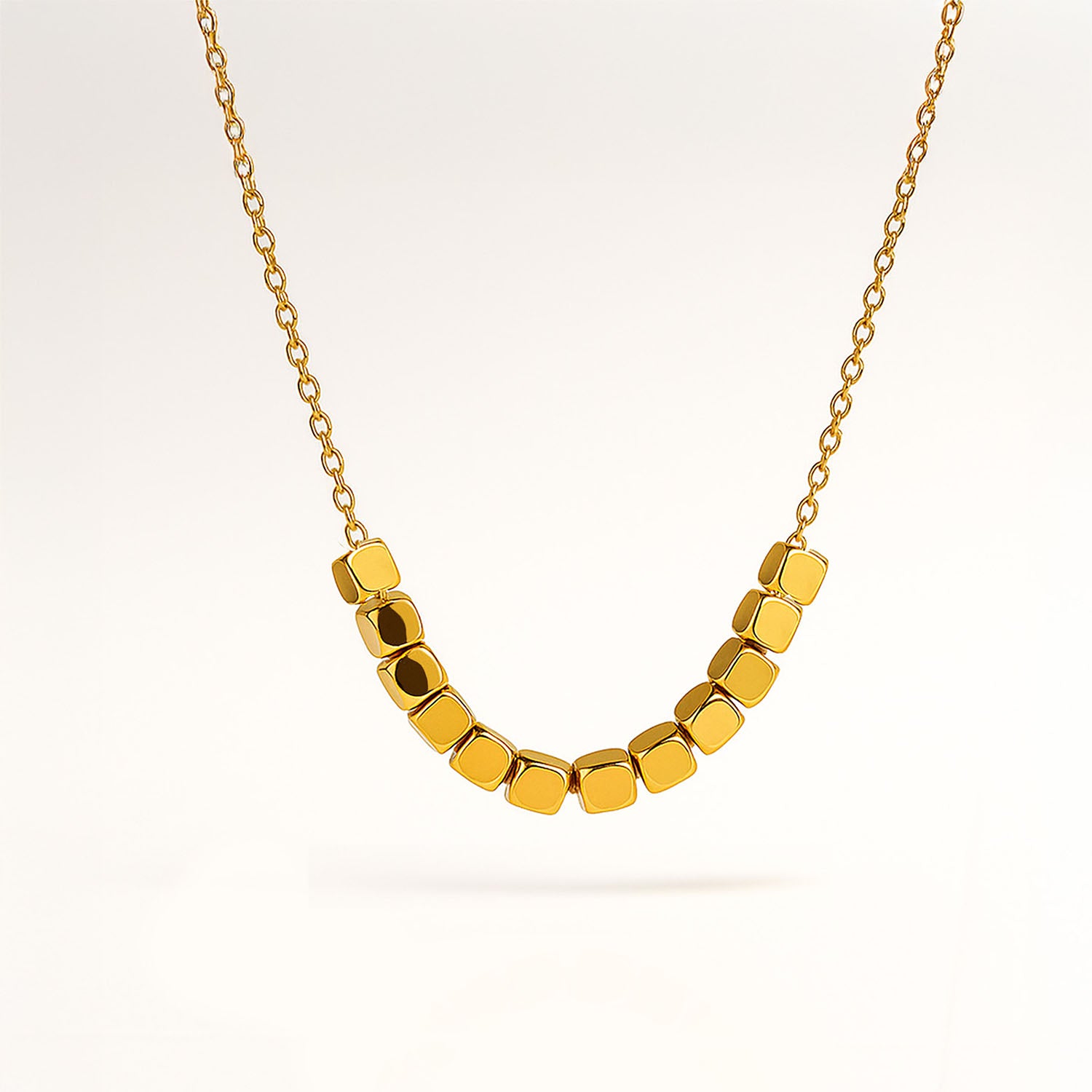 Eternal Grace Beaded Cube Necklace