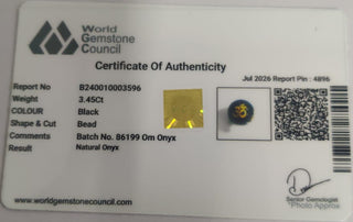 Om Onyx lab certificate 10