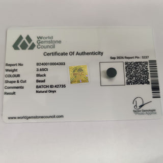 Matte Onyx lab certificate 14