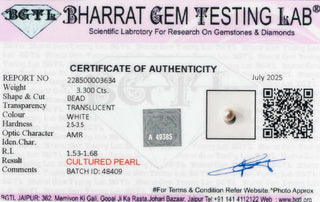 Pearl lab certificate 6