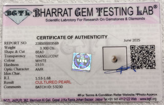 Pearl lab certificate 2