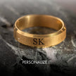 Personalised Beveled Band Ring