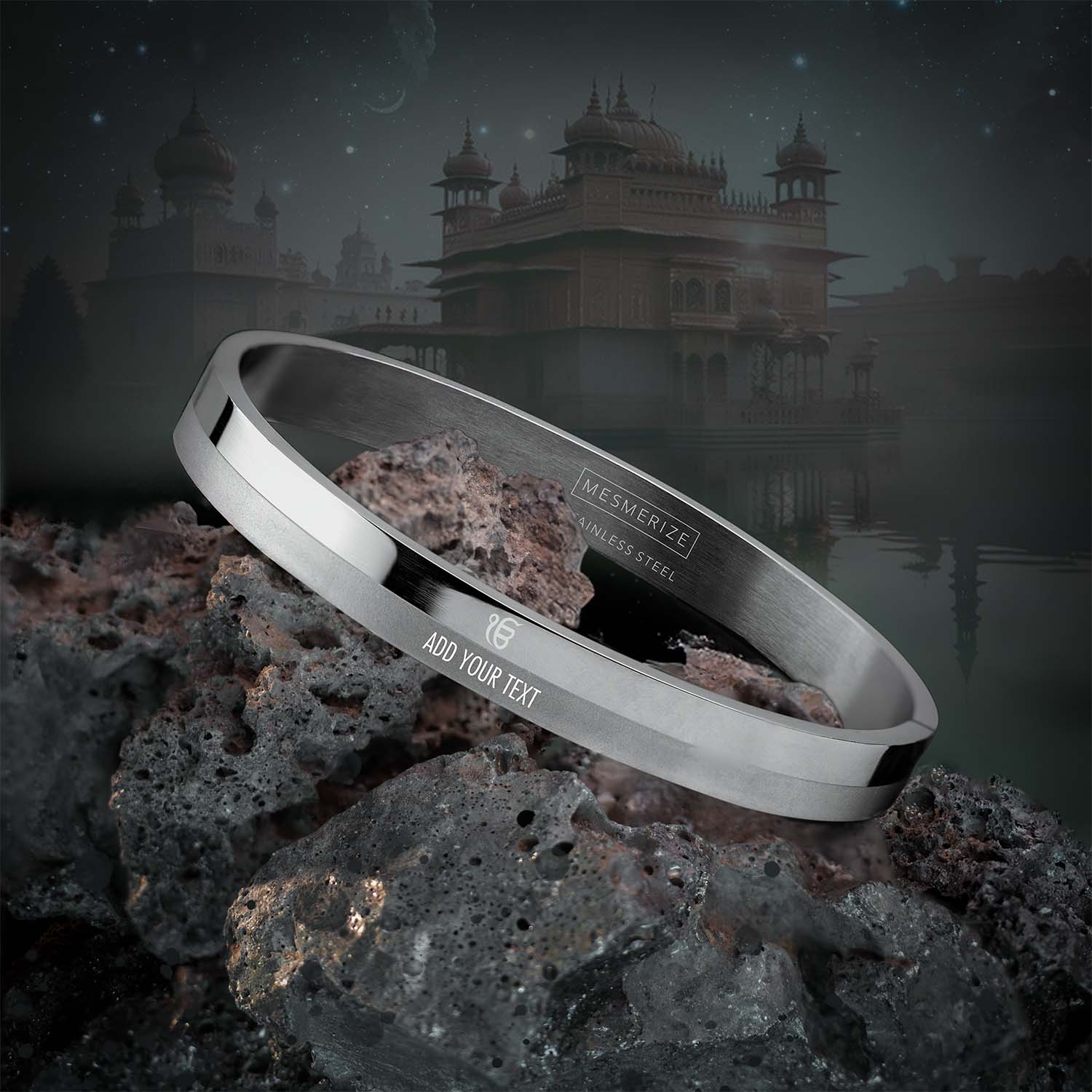 Personalised Ik Onkar kada Silver