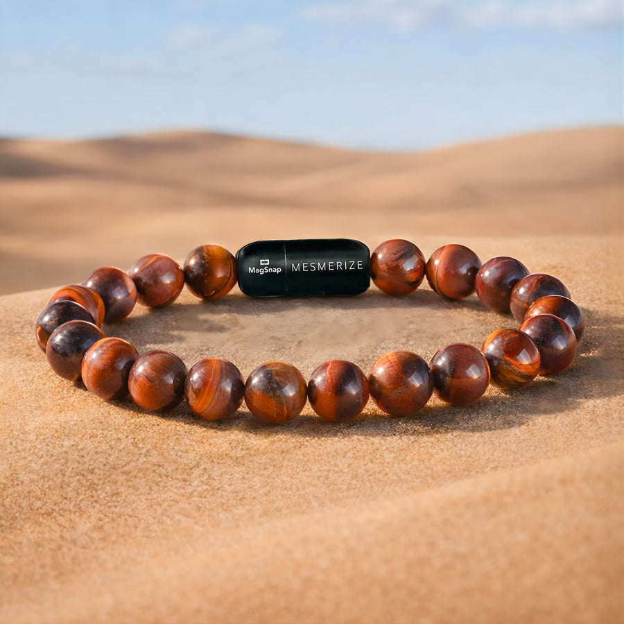 Fearless Red Tiger Eye Natural Stone Bracelet