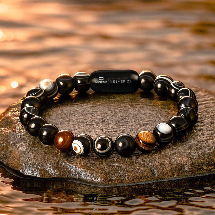 Resonant Sulemani Hakik Natural Stone Bracelet with MagSnap